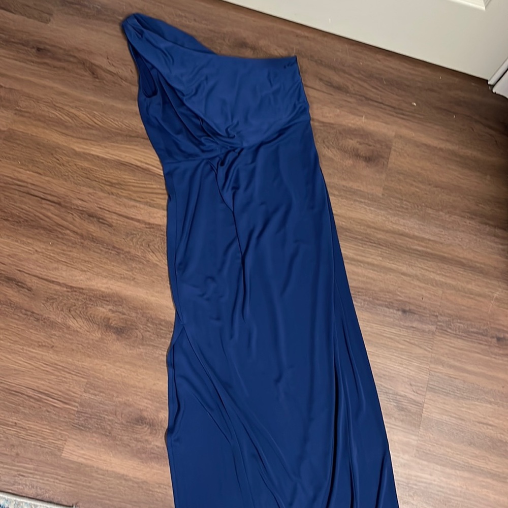 BCBG Max Azria “Snejana” one shoulder dress, size medium